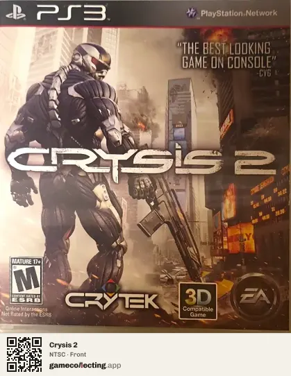 Crysis 2 PlayStation 3, NTSC box front