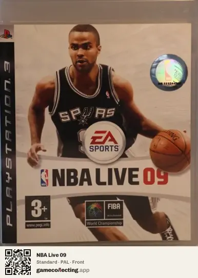 NBA Live 09 PlayStation 3, PAL box front