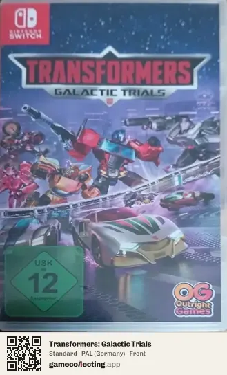 Transformers: Galactic Trials Nintendo Switch, Germany box front