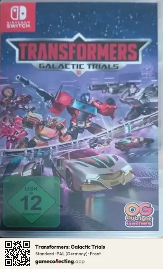 Transformers: Galactic Trials Nintendo Switch, Germany box front