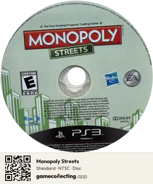 Monopoly Streets PlayStation 3, NTSC disc