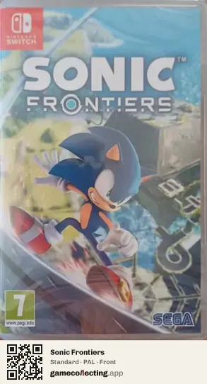 Sonic Frontiers Nintendo Switch, PAL box front