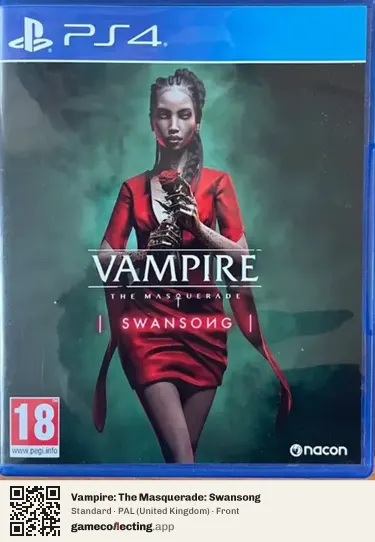 Vampire: The Masquerade: Swansong PlayStation 4, United Kingdom box front