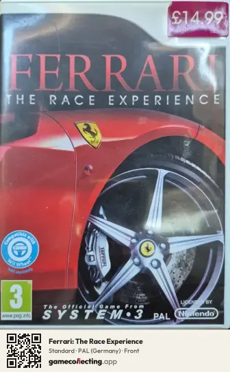 Ferrari: The Race Experience Nintendo Wii, Germany box front