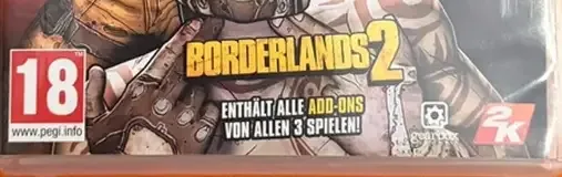 Borderlands Triple Pack, the PEGI square on its front