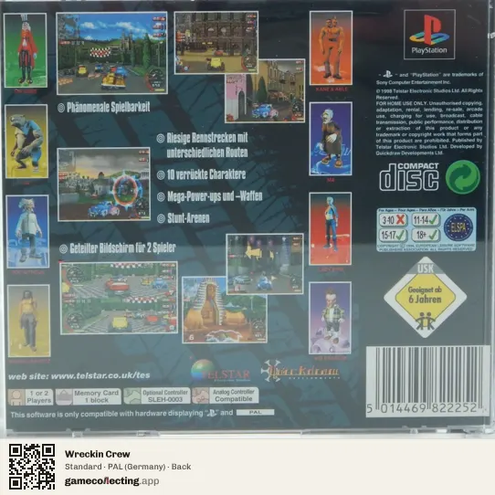 Wreckin Crew PlayStation, Germany box back