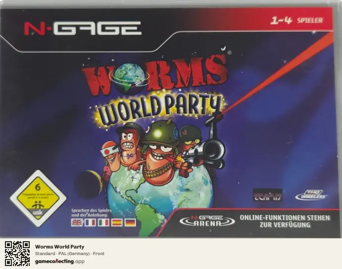 Worms World Party Nokia N-Gage, Germany box front