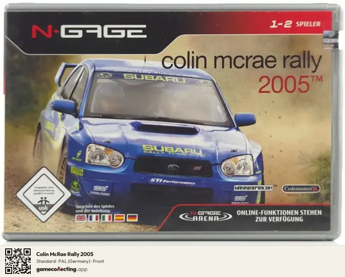 Colin McRae Rally 2005 Nokia N-Gage, Germany box front