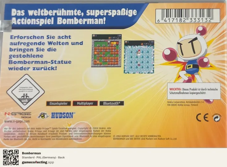 Bomberman Nokia N-Gage, Germany box back