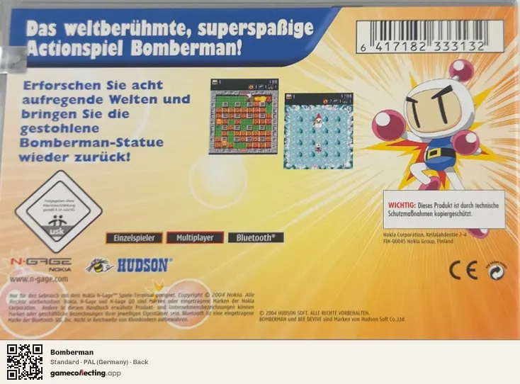 Bomberman Nokia N-Gage, Germany box back