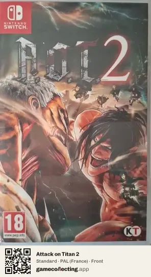 Attack on Titan 2 Nintendo Switch, France box front