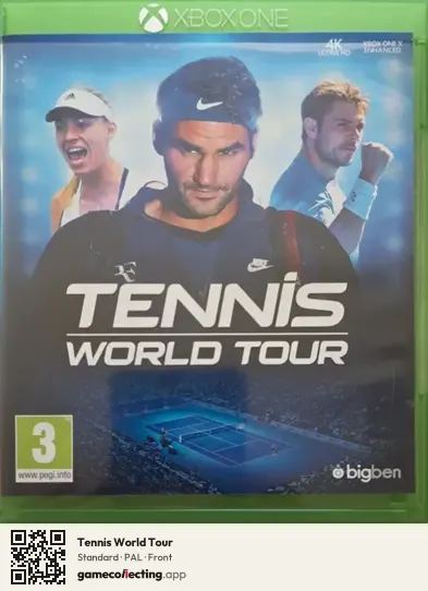 Tennis World Tour Xbox One, PAL box front