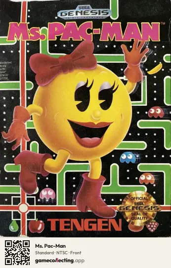 Ms. Pac-Man Sega Mega Drive / Genesis, NTSC box front