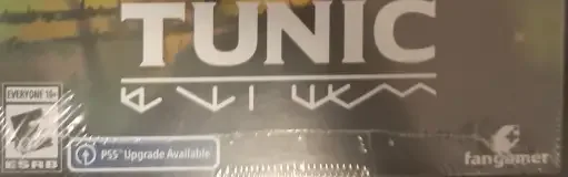 Tunic, the ESRB box on its front