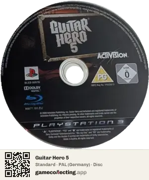 Guitar Hero 5 PlayStation 3, PAL disc