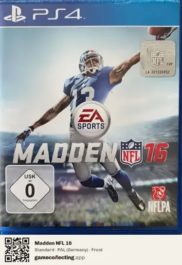 Madden NFL 16 PlayStation 4, Germany box front