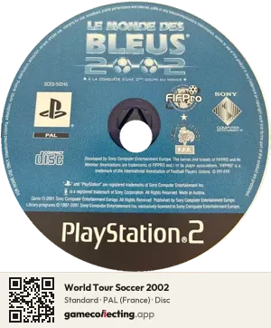 World Tour Soccer 2002 PlayStation 2, PAL disc