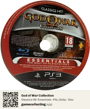 God of War Collection PlayStation 3, PAL disc