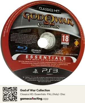 God of War Collection PlayStation 3, PAL disc