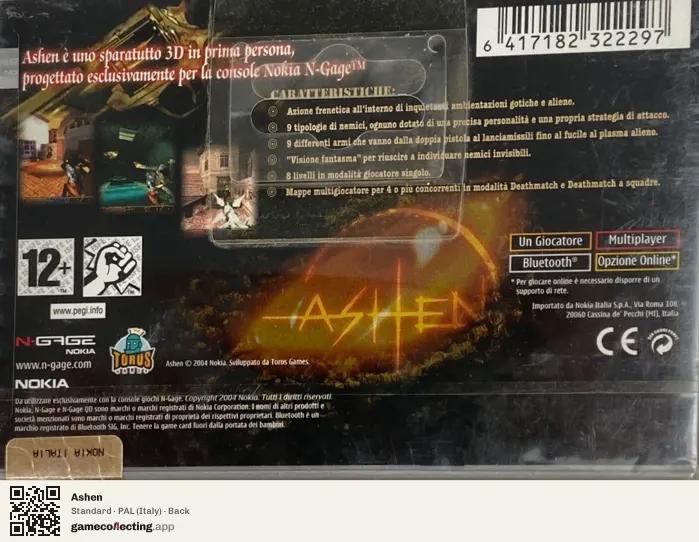 Ashen Nokia N-Gage, Italy box back