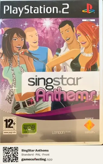 SingStar Anthems PlayStation 2, PAL box front