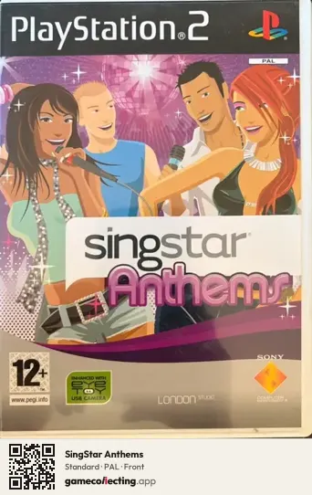 SingStar Anthems PlayStation 2, PAL box front