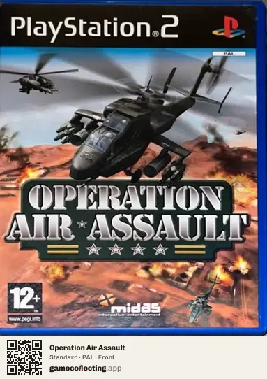 Operation Air Assault PlayStation 2, PAL box front