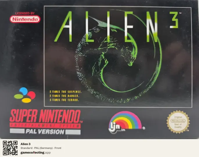 Alien 3 Super Nintendo Entertainment System, Germany box front