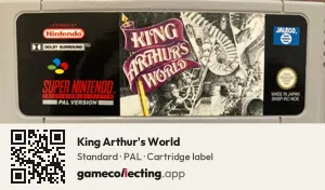 King Arthur's World Super Nintendo Entertainment System, PAL cartridge label