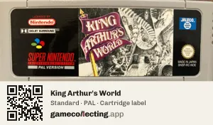 King Arthur's World Super Nintendo Entertainment System, PAL cartridge label
