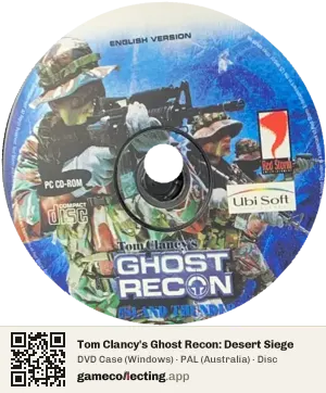 Tom Clancy's Ghost Recon: Desert Siege Computer, PAL disc