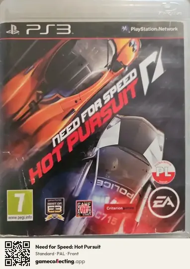 Need for Speed: Hot Pursuit PlayStation 3, PAL box front