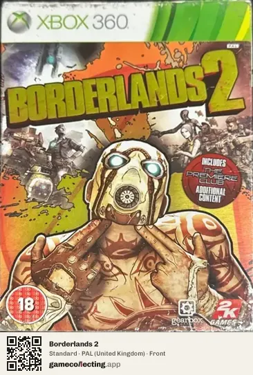 Borderlands 2 Xbox 360, United Kingdom box front