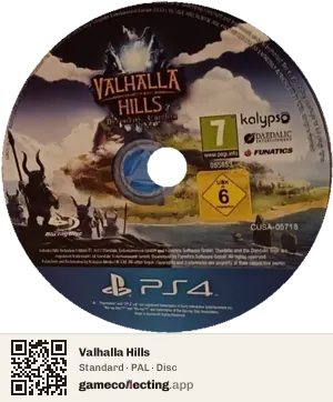Valhalla Hills PlayStation 4, PAL disc