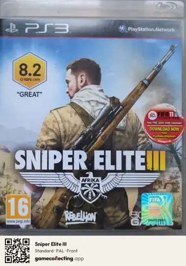 Sniper Elite III PlayStation 3, PAL box front