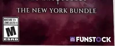 Vampire: The Masquerade: The New York Bundle, the ESRB box on its front
