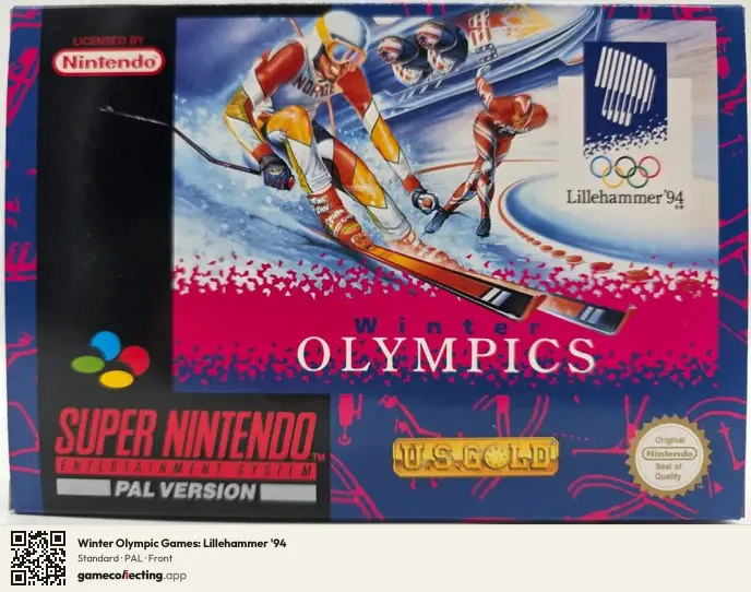 Winter Olympic Games: Lillehammer '94 Super Nintendo Entertainment System, PAL box front