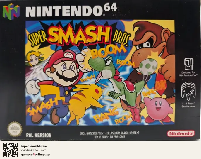 Super Smash Bros. Nintendo 64, PAL box front