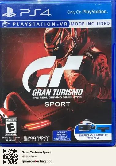 Gran Turismo Sport PlayStation 4, NTSC box front