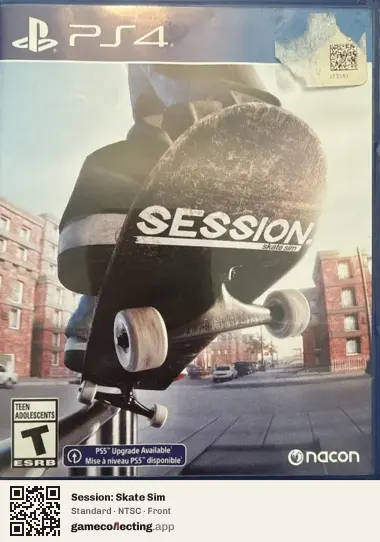 Session: Skate Sim PlayStation 4, NTSC box front