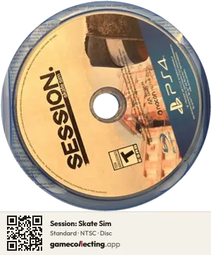 Session: Skate Sim PlayStation 4, NTSC disc