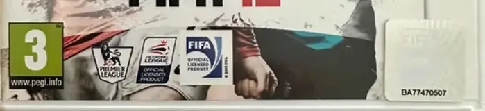 FIFA 12, the PEGI square on its front