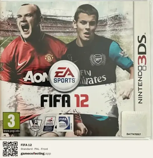 FIFA 12 Nintendo 3DS, PAL box front