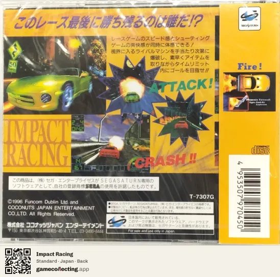 Impact Racing Sega Saturn, Japan box back