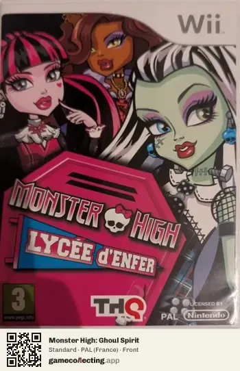 Monster High: Ghoul Spirit Nintendo Wii, France box front