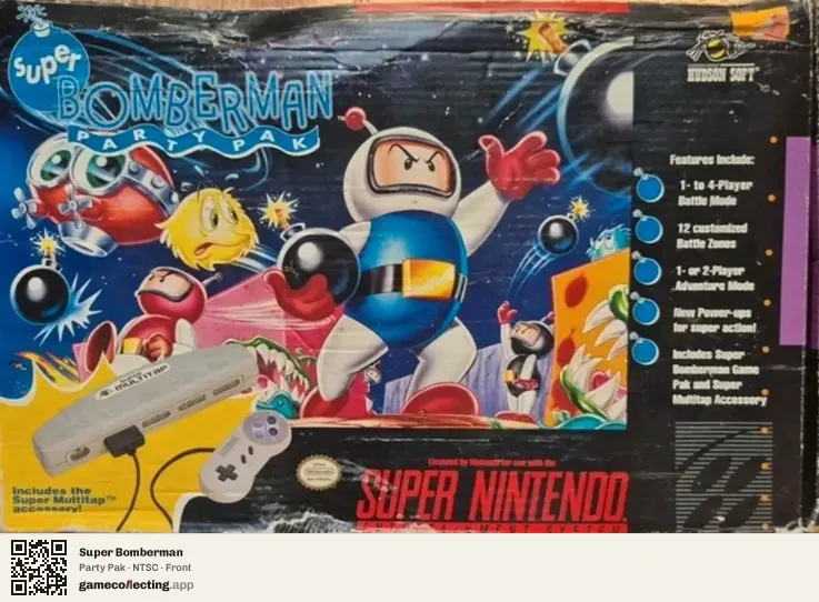 Super Bomberman Super Nintendo Entertainment System, NTSC box front