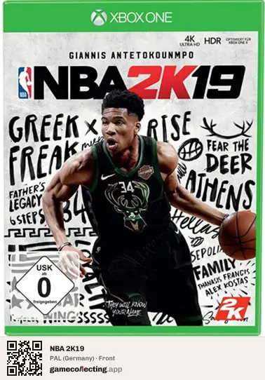 NBA 2K19 Xbox One, Germany box front