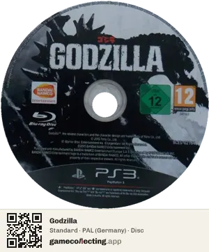 Godzilla PlayStation 3, PAL disc