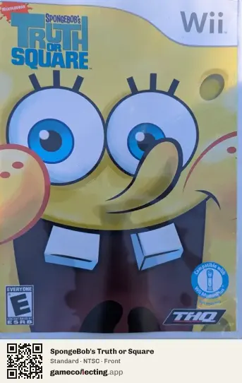 SpongeBob's Truth or Square Nintendo Wii, NTSC box front
