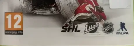 NHL 14, the PEGI square on its front